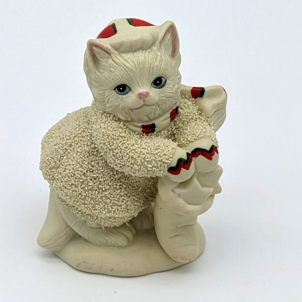 🦋BOGO Vintage Lefton Kitty Snowflake Figurine